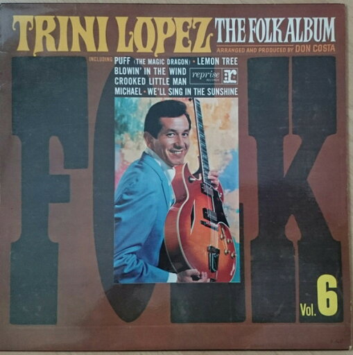 【中古】仏LP Trini Lopez The Folk Album RV6034 Reprise Records, Dis /00260 【中古】仏LP Trini Lopez The Folk Album RV6034 Reprise Records, Dis /00260