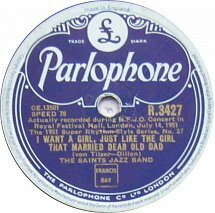 【中古】英78RPM/SP Saints Jazz Band / Crane River I Want A Girl, Just Like The Girl That Married Dear R3427 Parlophone /00500 【中古】英78RPM/SP Saints Jazz Band / Crane River I Want A Girl, Just Like The Girl That Married Dear R3427 Parlophone /00500
