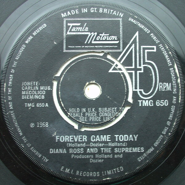 【中古】7” Supremes Forever Came Today TMG650 Tamla Motown /00080