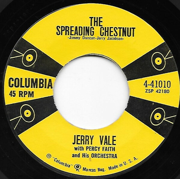 【中古】米7” Jerry Vale, Percy Faith & His The Spreading Chestnut 441010 COLUBIA /00080