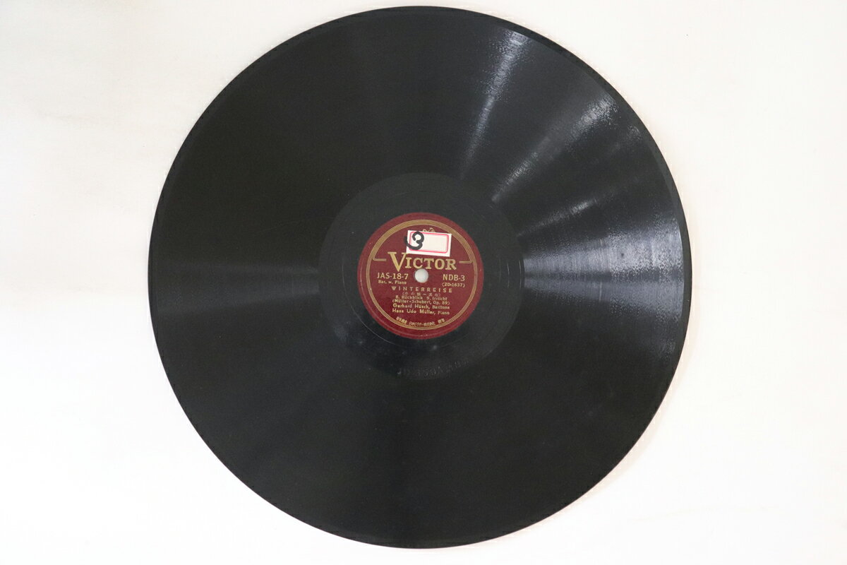 【中古】78RPM/SP Gerhard Husch, Hans Udo Muller Winterreise (Schubert) 其七 / 其九 NDB3 VICTOR 12” /00500