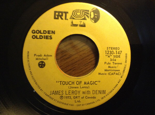 楽天レコードシティ 楽天市場店【中古】加7” James Leroy, Denim Touch of Magic / You Look Good in Denim 1230147 GRT Of Canada Ltd. /00080