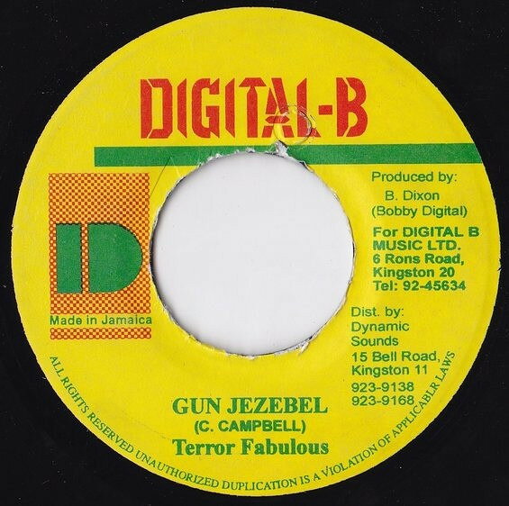 7” Terror Fabulous Gun Jezebel NONE Digital-B /00080