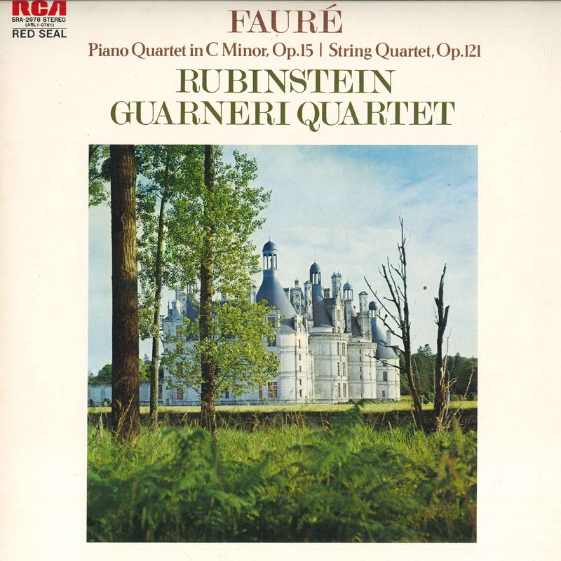 【中古】LP Rubinstein, Guarneri Quartet Faure Piano Quartet In C Minor, Op.15 / String Quar SRA2978 RCA /00260
