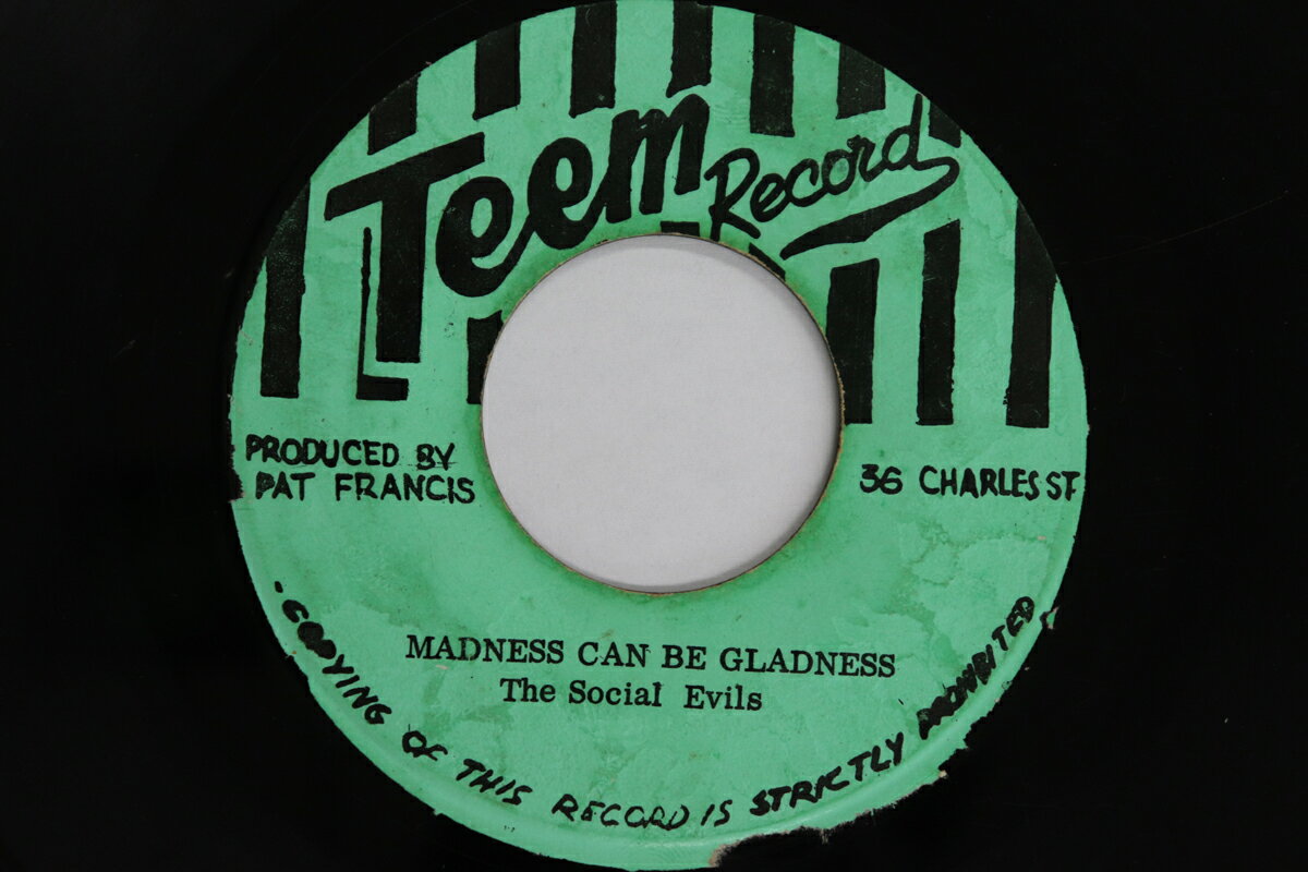 【中古】ジャマイカ7” Social Evils / Bongo Herman Madness Can Be Gladness / Drum Sounds NONE TEEM RECORDS /00080