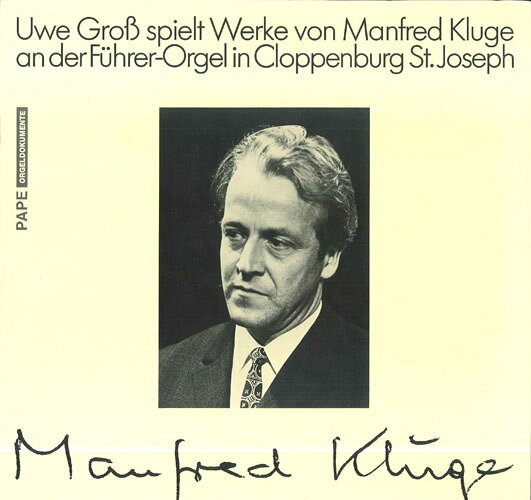 LP Uwe Gros, Manfred Kluge Uwe Gros Spielt Werke Von Manfred Kluge An Der Fuhr 77937,LPOD8 PAPE /00400