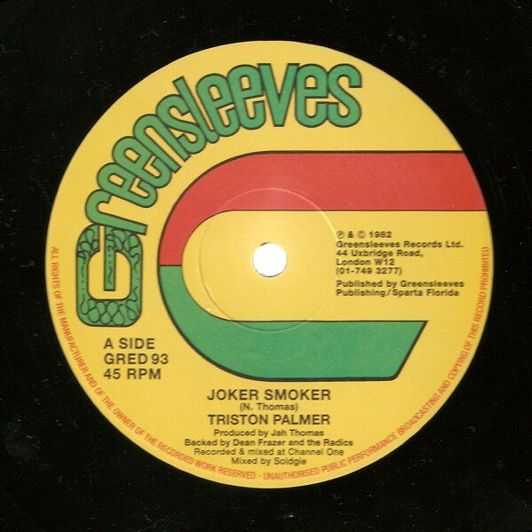 【新品】英12” Triston Palmer Joker Smoker (Extended Mix) / Loafter Smoker GRED93 Greensleeves UK /00210