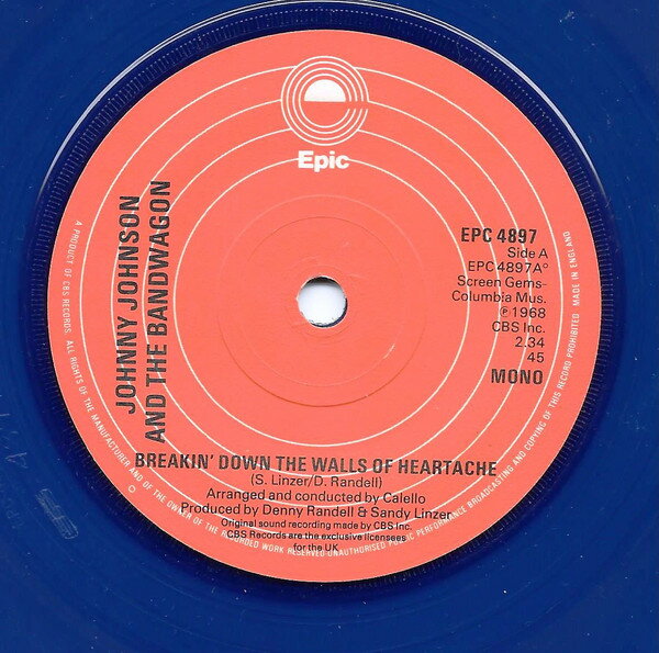 Artist Name: Z - 【中古】7” Johnny Johnson & The Bandwagon Breakin Down The Walls Of Heartache / Music To My H EPC4897 Epic /00080