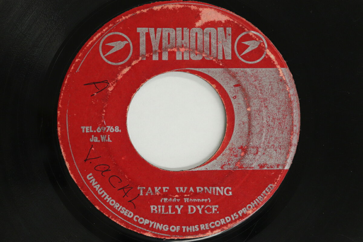 【中古】ジャマイカ7” Billy Dice Take Warning none Typhoon /00080