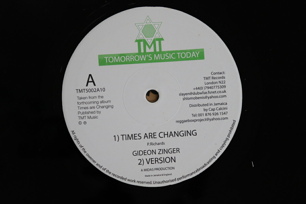 【中古】英10” Gideon Zinger Times Are Changing TMT5002A10 Tomorrows Music Toda /00200