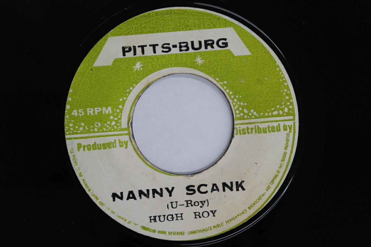 ・アーティスト U-Roy ・タイトル Nanny Scank ・レーベル・型番 Pitts-Burg none ・フォーマット 7インチレコード ・コンディション(盤) 可 (VG) ・コンディション(ジャケット) プレインカバー（元ジャケット／カバー無し） ・コンディション(帯) オビなし ・特記事項 【盤に薄い跡】【盤に短いヘアライン】 実際に発送される商品の画像です 【ご購入前に必ずご確認ください】 ・本店サイト(www.recordcity.jp)とは価格、送料が違います ・本店サイト、その他支店のオーダーとは同梱発送できません ・注文確定後に別の注文を頂いた場合、注文同士の同梱は致しかねます。 ・別倉庫から発送しているため、店頭受け渡しは対応しておりません ・一部商品は他の通販サイトでも販売しているため、ご注文のタイミングによっては商品のご用意ができない場合がございます。 ・土日祝日はお休みです 金曜・祝前日9時以降のご連絡またはご入金は、返答または発送が週明け・祝日明けに順次対応となります。 ・ご購入後のキャンセル不可 ご購入後のキャンセルはいかなる理由においてもお受けできません。ご了承の上、ご購入くださいませ。 ・日本郵便(ゆうパック/ゆうメール)によるお届けになります。 ・中古品であることをご理解ください 当ストアでは中古商品を主に販売しております。中古品であることをご理解の上ご購入ください。また、一部商品はRecordCityオンラインストアで試聴可能です。 ・返品について お客様のご都合による返品は一切承っておりません。 表記の内容と実際の商品に相違がある場合、また針飛び等で返品・返金をご希望される場合は、商品の到着後1週間以内にご連絡ください。商品の返送をこちらで確認後、キャンセル・返金を行います。 コンディションVG以下の商品は返品できません。プレイに影響のない表面のこすれ傷、プレス起因のノイズ盤は返品の対象外です。 【コンディション表記】 ・ほぼ新品(M-)(Like New) 完全な新品。未使用。当店ではほぼ使用しません ・非常に良い(EX)(Excellent) 中古盤として美品な状態。わずかな経年を感じるものの傷みを感じさせない、当店基準で最高の状態 ・良い(VG+)(Very Good Plus) 丁寧に扱われた中古品で、軽い使用感がみられる。 ・可(VG)(Acceptable) 使い込まれた中古品で、「良い」よりもさらに使用感がみられる。 ・悪い(VG-)(Bad) 状態が悪いアイテム。使用の保障はなく、再生不可、針飛び、目立つノイズがあるかもしれない。状態によるクレーム不可。返品不可。 ・非常に悪い(G)(Very Bad) 「悪い」よりさらに状態が悪いアイテム。使用の保障はなく、再生不可、針飛び、目立つノイズがあるかもしれない。状態によるクレーム不可。返品不可。 ・ジャンク(Fair)(Junk/Fair) 割れている、反っている、水ダメージがある、カビ、ジャケットが分離している、ひどい書き込み、ひどい擦れなど最低の状態。使用の保障はなく、再生不可、針飛び、目立つノイズがあるかもしれない。状態によるクレーム不可。返品不可。 ・ジャンク(Poor)(Junk/Poor) 割れている、反っている、水ダメージがある、カビ、ジャケットが分離している、ひどい書き込み、ひどい擦れなど最低の状態。使用の保障はなく、再生不可、針飛び、目立つノイズがあるかもしれない。状態によるクレーム不可。返品不可。