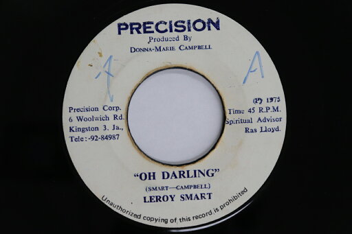 【中古】ジャマイカ7” Leroy Smart Oh Darling none Precision /00080 【中古】ジャマイカ7” Leroy Smart Oh Darling none Precision /00080