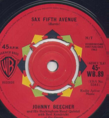 【中古】英7” Johnny Beecher Sax Fifth Ave / Jack Sax The City 45WB89 Warner Bros. Records /00080