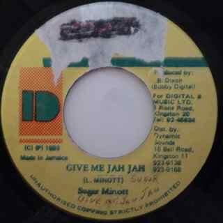 【中古】ジャマイカ7” Sugar Minott Give Me Jah Jah NONE Digital-B /00080