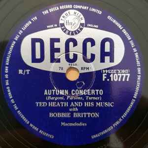 【中古】英78RPM/SP Ted Heath & His Music, Bobbie Autumn Concerto / The Fool Of The Year F10777 Decca /00500 【中古】英78RPM/SP Ted Heath & His Music, Bobbie Autumn Concerto / The Fool Of The Year F10777 Decca /00500