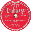 【中古】英78RPM/SP Bob Dale Marys Boy Child / A Night To Remember WB263 Embassy /00500