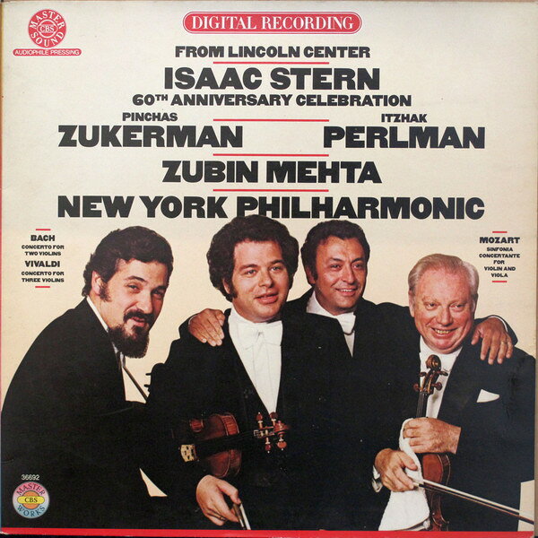 LP Isaac Stern , Pinchas Zukerman Isaac Stern 60th Anniversary Celebration From Linco 36692 CBS Masterworks /00400