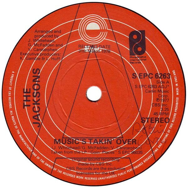 7” Jacksons Musics Takin Over SEPC6263 Epic /00080