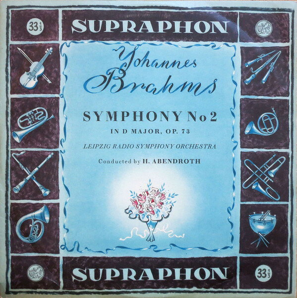 LP Johannes Brahms , Rundfunk-Sin Symphony No. 2 In D Major, Op. 73 LPV56 Supraphon /00260
