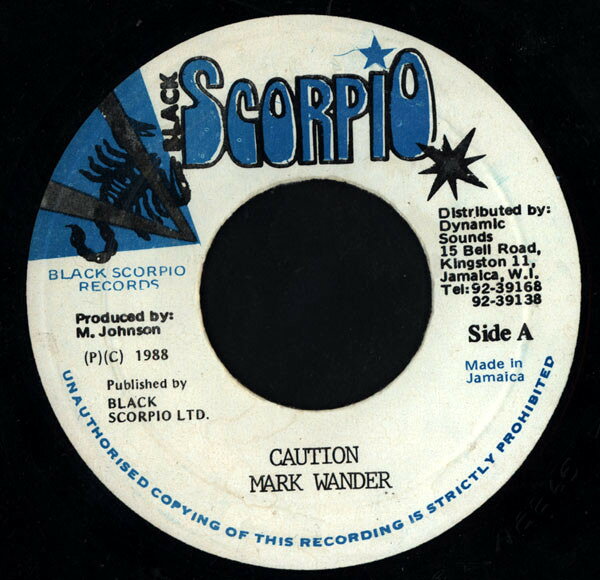 Artist Name: K - 【中古】7” Mark Wonder Caution NONE Black Scorpio /00080