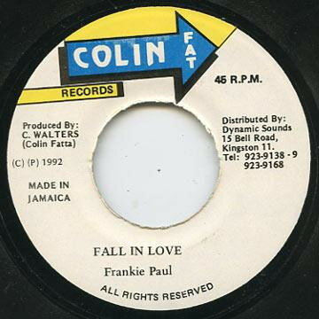 Artist Name: Z - 【中古】ジャマイカ7” Frankie Paul Fall In Love none Colin Fat Records /00080