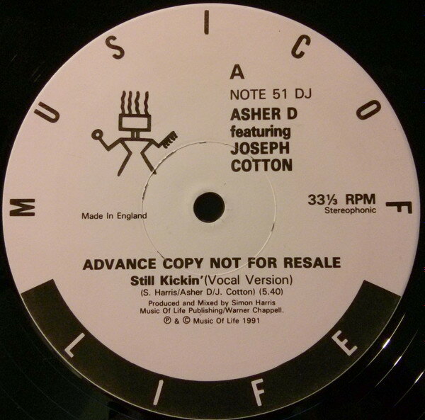 【中古】英12” Asher D, Joseph Cotton Still Kickin NOTE51DJ Music Of Life プロモ /00250