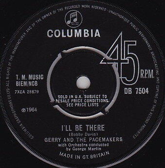 【中古】英7” Gerry & The Pacemakers Ill Be There DB7504 Columbia /00080