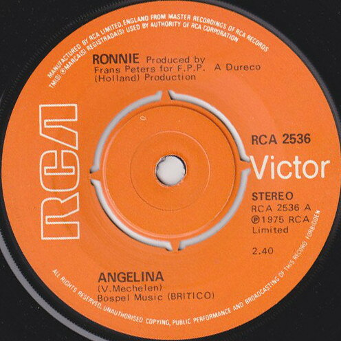 【中古】英7” Ronnie (24) Angelina RCA2536 RCA Victor /00080