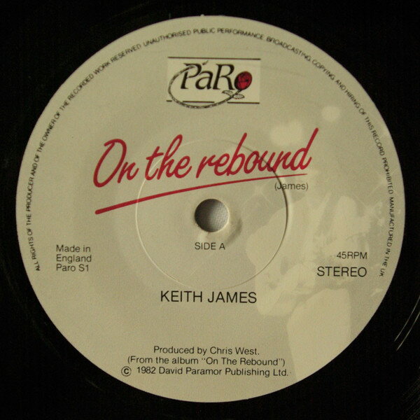 【中古】英7” Keith James On The Rebound PAROS1 Paro /00080