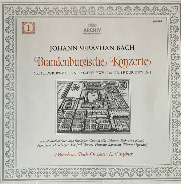 LP Johann Sebastian Bach Munche Brandenburgische Konzerte (1) (Nr. 6 B-Dur, BWV 105 198487 Archiv Produktion /00400