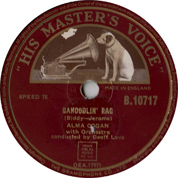 78RPM/SP Alma Cogan Canoodlin Rag / Little Things Mean A Lot B10717 HIS MASTERS VOICE /00500