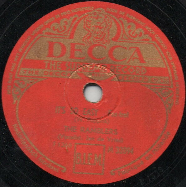 Artist Name: J - 【中古】78RPM/SP Ramblers Its So Easy / My Dreams Are Getting Better M32094 DECCA /00500