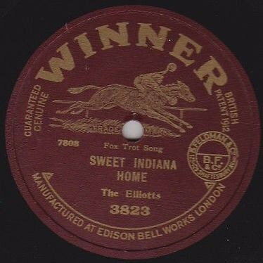 78RPM/SP Elliotts Shores Of Minnetonka / Sweet Indiana Home 3823 WINNER /00500