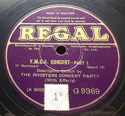 78RPM/SP Roosters Concert Party Y M C A Concert G9360 REGAL /00500
