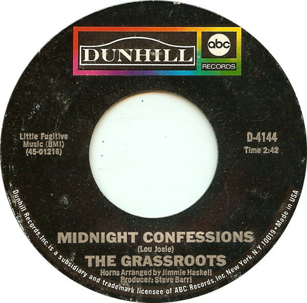 【中古】7” Grass Roots Midnight Confession