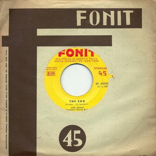 【中古】7” Earl Grant The End SP50082 Fonit /00080