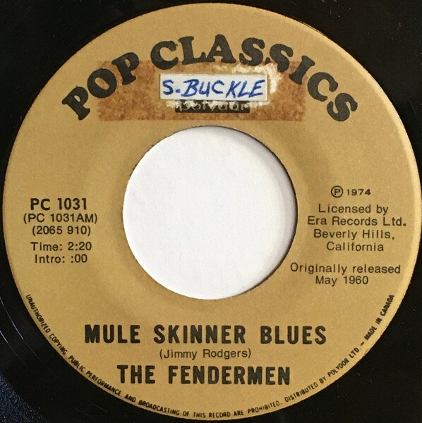 7” Fendermen / Uptones Mule Skinner Blues / No More PC1031 Polydor Pop Classics /00080