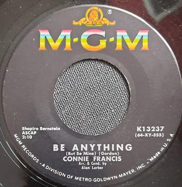 【中古】7” Connie Francis Be Anything (But Be Mine) K13237 MGM Records /00080