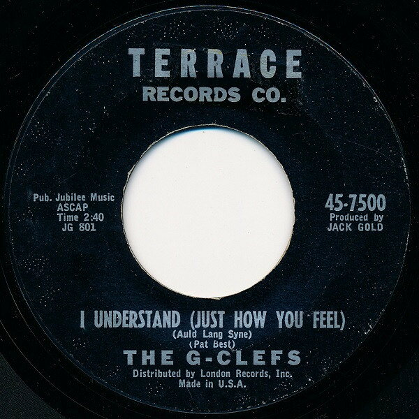 Artist Name: B - 【中古】7” G-Clefs I Understand (Just How You Feel) (Auld Lang Syne) 457500 Terrace Records Co. /00080