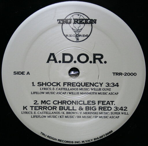 【中古】米12” A.D.O.R. Shock Frequency TRR2000 Tru Reign Records /00250 【中古】米12” A.D.O.R. Shock Frequency TRR2000 Tru Reign Records /00250