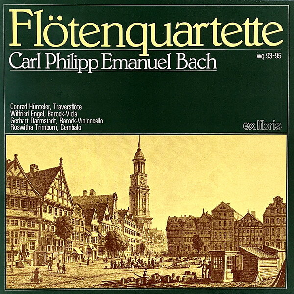 LP Carl Philipp Emanuel Bach - Ko Flotenquartette Wq 93-95 EL16811 Ex Libris /00260