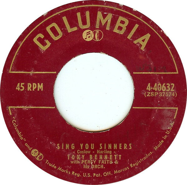 【中古】7” Tony Bennett Sing You Sinners 440632 Columbia /00080