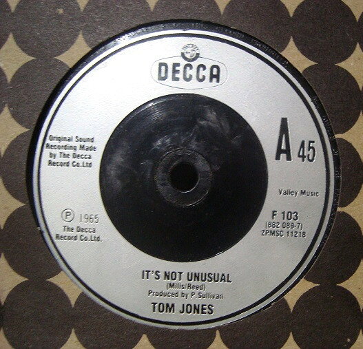 【中古】7” Tom Jones Its Not Unusual / Delilah F103 Decca /00080