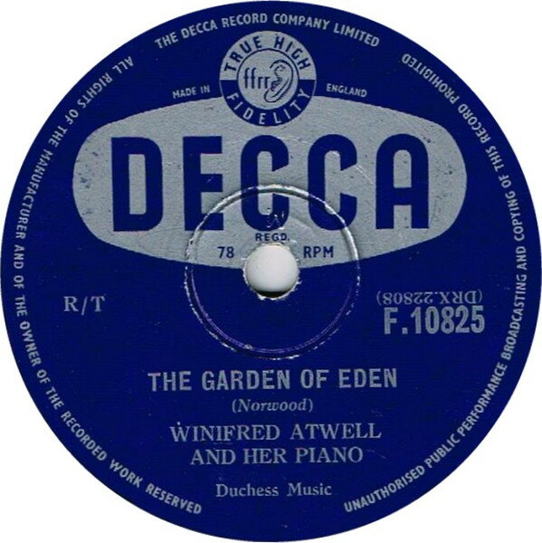・アーティスト Winifred Atwell ・タイトル The Garden Of Eden / Moonlight Gambler ・レーベル・型番 DECCA F10825 ・フォーマット 78回転SP盤レコード ・コンディション(盤) 良い (VG+) ・コンディション(ジャケット) 可 (VG) ・コンディション(帯) オビなし ・特記事項 【※再生コンディションによる返品不可】【盤曇り】 サンプル画像です。実際の商品の画像ではありません 商品写真はバーコード/カタログ番号に対応したサンプル画像ですので、お送りする商品の画像ではありません。帯やライナーなどの付属品は、特記事項に記載されている場合のみ含まれます。プロモやカラーレコードなどの仕様についても、該当する場合のみ特記事項に記載しています。 【ご購入前に必ずご確認ください】 ・本店サイト(www.recordcity.jp)とは価格、送料が違います ・本店サイト、その他支店のオーダーとは同梱発送できません ・注文確定後に別の注文を頂いた場合、注文同士の同梱は致しかねます。 ・別倉庫から発送しているため、店頭受け渡しは対応しておりません ・一部商品は他の通販サイトでも販売しているため、ご注文のタイミングによっては商品のご用意ができない場合がございます。 ・土日祝日はお休みです 金曜・祝前日9時以降のご連絡またはご入金は、返答または発送が週明け・祝日明けに順次対応となります。 ・ご購入後のキャンセル不可 ご購入後のキャンセルはいかなる理由においてもお受けできません。ご了承の上、ご購入くださいませ。 ・日本郵便(ゆうパック/ゆうメール)によるお届けになります。 ・中古品であることをご理解ください 当ストアでは中古商品を主に販売しております。中古品であることをご理解の上ご購入ください。また、一部商品はRecordCityオンラインストアで試聴可能です。 ・返品について お客様のご都合による返品は一切承っておりません。 表記の内容と実際の商品に相違がある場合、また針飛び等で返品・返金をご希望される場合は、商品の到着後1週間以内にご連絡ください。商品の返送をこちらで確認後、キャンセル・返金を行います。 コンディションVG以下の商品は返品できません。プレイに影響のない表面のこすれ傷、プレス起因のノイズ盤は返品の対象外です。 【コンディション表記】 ・ほぼ新品(M-)(Like New) 完全な新品。未使用。当店ではほぼ使用しません ・非常に良い(EX)(Excellent) 中古盤として美品な状態。わずかな経年を感じるものの傷みを感じさせない、当店基準で最高の状態 ・良い(VG+)(Very Good Plus) 丁寧に扱われた中古品で、軽い使用感がみられる。 ・可(VG)(Acceptable) 使い込まれた中古品で、「良い」よりもさらに使用感がみられる。 ・悪い(VG-)(Bad) 状態が悪いアイテム。使用の保障はなく、再生不可、針飛び、目立つノイズがあるかもしれない。状態によるクレーム不可。返品不可。 ・非常に悪い(G)(Very Bad) 「悪い」よりさらに状態が悪いアイテム。使用の保障はなく、再生不可、針飛び、目立つノイズがあるかもしれない。状態によるクレーム不可。返品不可。 ・ジャンク(Fair)(Junk/Fair) 割れている、反っている、水ダメージがある、カビ、ジャケットが分離している、ひどい書き込み、ひどい擦れなど最低の状態。使用の保障はなく、再生不可、針飛び、目立つノイズがあるかもしれない。状態によるクレーム不可。返品不可。 ・ジャンク(Poor)(Junk/Poor) 割れている、反っている、水ダメージがある、カビ、ジャケットが分離している、ひどい書き込み、ひどい擦れなど最低の状態。使用の保障はなく、再生不可、針飛び、目立つノイズがあるかもしれない。状態によるクレーム不可。返品不可。