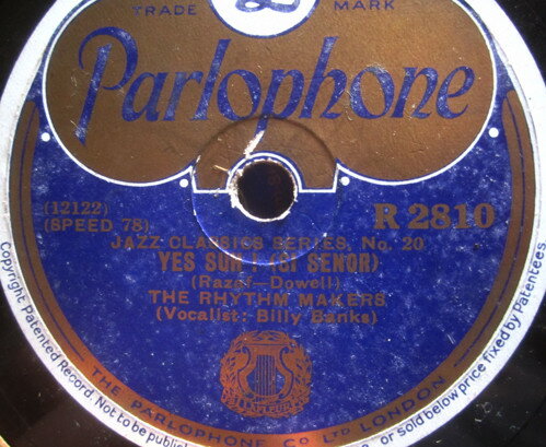 Artist Name: J - 【中古】78RPM/SP Rhythm Makers Yellow Dog Blues - Hes Gone Where The Southern Cros R2810 PARLOPHONE /00500
