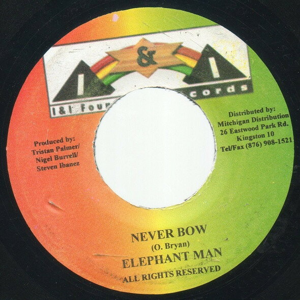 Artist Name: R - 【中古】7” Elephant Man Never Bow none I & I Foundation Rec /00080