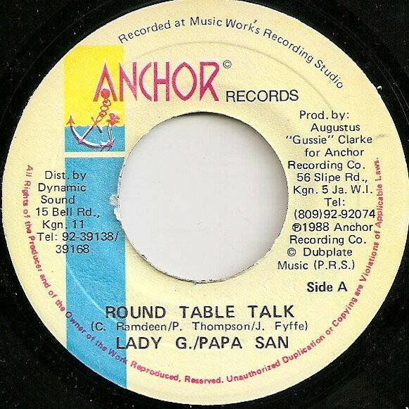 Artist Name: G - 【中古】7” Lady G / Papa San Round Table Talk NONE Anchor Records /00080