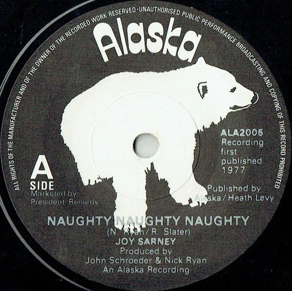 Artist Name: N - 【中古】7” Joy Sarney / Friends Of Joy Naughty Naughty Naughty / Letters Of Love ALA2005 Alaska /00080