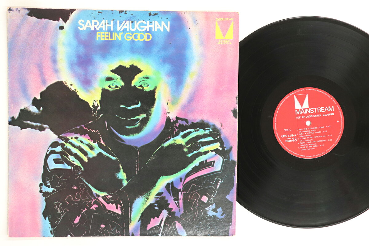 ・アーティスト Sarah Vaughan ・タイトル Feelin' Good ・レーベル・型番 MAINSTREAM UPS575A ・フォーマット LPレコード ・コンディション(盤) 良い (VG+) ・コンディション(ジャケット) 可 (VG) ・コンディション(帯) オビなし ・特記事項 【カバー抜け】【盤に浅い跡】 実際に発送される商品の画像です 【ご購入前に必ずご確認ください】 ・本店サイト(www.recordcity.jp)とは価格、送料が違います ・本店サイト、その他支店のオーダーとは同梱発送できません ・注文確定後に別の注文を頂いた場合、注文同士の同梱は致しかねます。 ・別倉庫から発送しているため、店頭受け渡しは対応しておりません ・一部商品は他の通販サイトでも販売しているため、ご注文のタイミングによっては商品のご用意ができない場合がございます。 ・土日祝日はお休みです 金曜・祝前日9時以降のご連絡またはご入金は、返答または発送が週明け・祝日明けに順次対応となります。 ・ご購入後のキャンセル不可 ご購入後のキャンセルはいかなる理由においてもお受けできません。ご了承の上、ご購入くださいませ。 ・日本郵便(ゆうパック/ゆうメール)によるお届けになります。 ・中古品であることをご理解ください 当ストアでは中古商品を主に販売しております。中古品であることをご理解の上ご購入ください。また、一部商品はRecordCityオンラインストアで試聴可能です。 ・返品について お客様のご都合による返品は一切承っておりません。 表記の内容と実際の商品に相違がある場合、また針飛び等で返品・返金をご希望される場合は、商品の到着後1週間以内にご連絡ください。商品の返送をこちらで確認後、キャンセル・返金を行います。 コンディションVG以下の商品は返品できません。プレイに影響のない表面のこすれ傷、プレス起因のノイズ盤は返品の対象外です。 【コンディション表記】 ・ほぼ新品(M-)(Like New) 完全な新品。未使用。当店ではほぼ使用しません ・非常に良い(EX)(Excellent) 中古盤として美品な状態。わずかな経年を感じるものの傷みを感じさせない、当店基準で最高の状態 ・良い(VG+)(Very Good Plus) 丁寧に扱われた中古品で、軽い使用感がみられる。 ・可(VG)(Acceptable) 使い込まれた中古品で、「良い」よりもさらに使用感がみられる。 ・悪い(VG-)(Bad) 状態が悪いアイテム。使用の保障はなく、再生不可、針飛び、目立つノイズがあるかもしれない。状態によるクレーム不可。返品不可。 ・非常に悪い(G)(Very Bad) 「悪い」よりさらに状態が悪いアイテム。使用の保障はなく、再生不可、針飛び、目立つノイズがあるかもしれない。状態によるクレーム不可。返品不可。 ・ジャンク(Fair)(Junk/Fair) 割れている、反っている、水ダメージがある、カビ、ジャケットが分離している、ひどい書き込み、ひどい擦れなど最低の状態。使用の保障はなく、再生不可、針飛び、目立つノイズがあるかもしれない。状態によるクレーム不可。返品不可。 ・ジャンク(Poor)(Junk/Poor) 割れている、反っている、水ダメージがある、カビ、ジャケットが分離している、ひどい書き込み、ひどい擦れなど最低の状態。使用の保障はなく、再生不可、針飛び、目立つノイズがあるかもしれない。状態によるクレーム不可。返品不可。