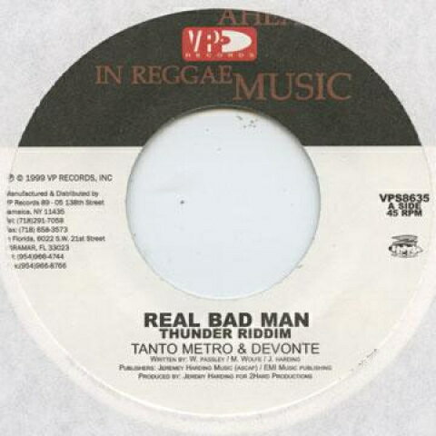 【新品】米7” Tanto Metro, Devonte / DaVille Real Bad Man / Living My Life VPS8635 VP US /00046 【新品】米7” Tanto Metro, Devonte / DaVille Real Bad Man / Living My Life VPS8635 VP US /00046